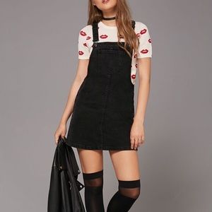 Black overall dress